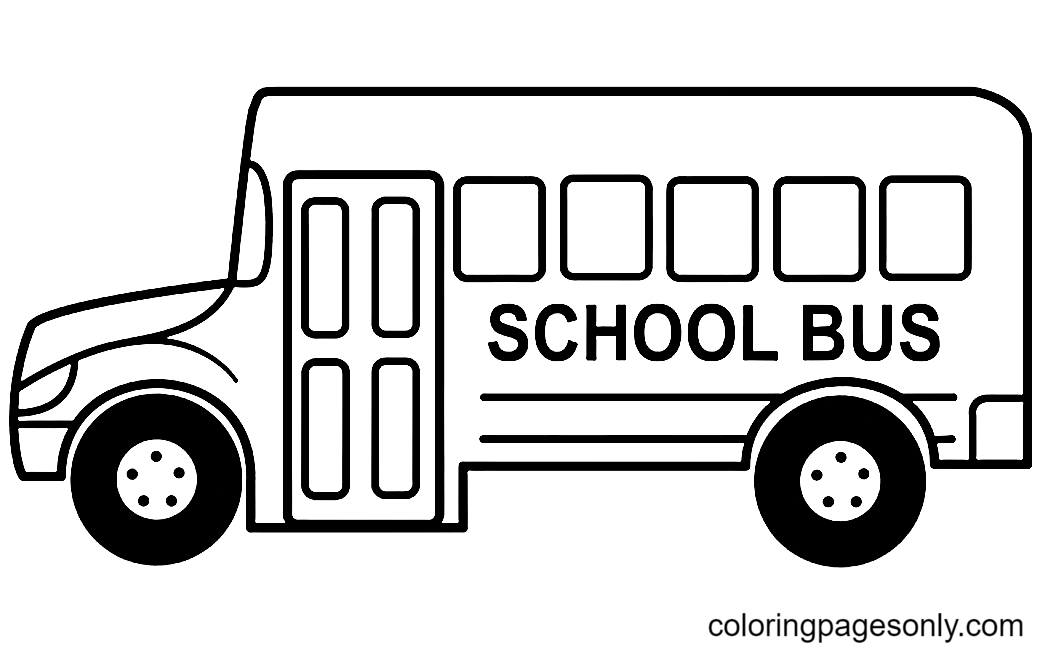 School bus coloring pages