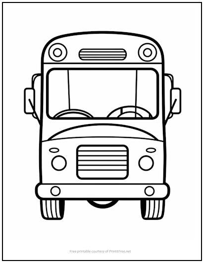 School bus coloring page print it free