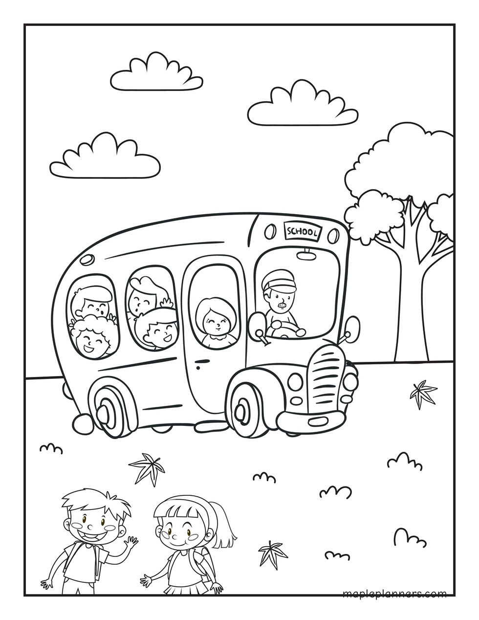 Free back to school coloring pages for kids