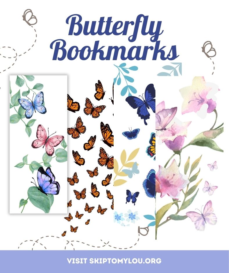 Butterfly bookmark skip to my lou