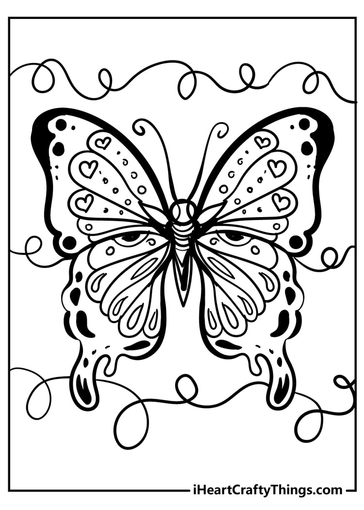 Butterfly coloring pages free printables