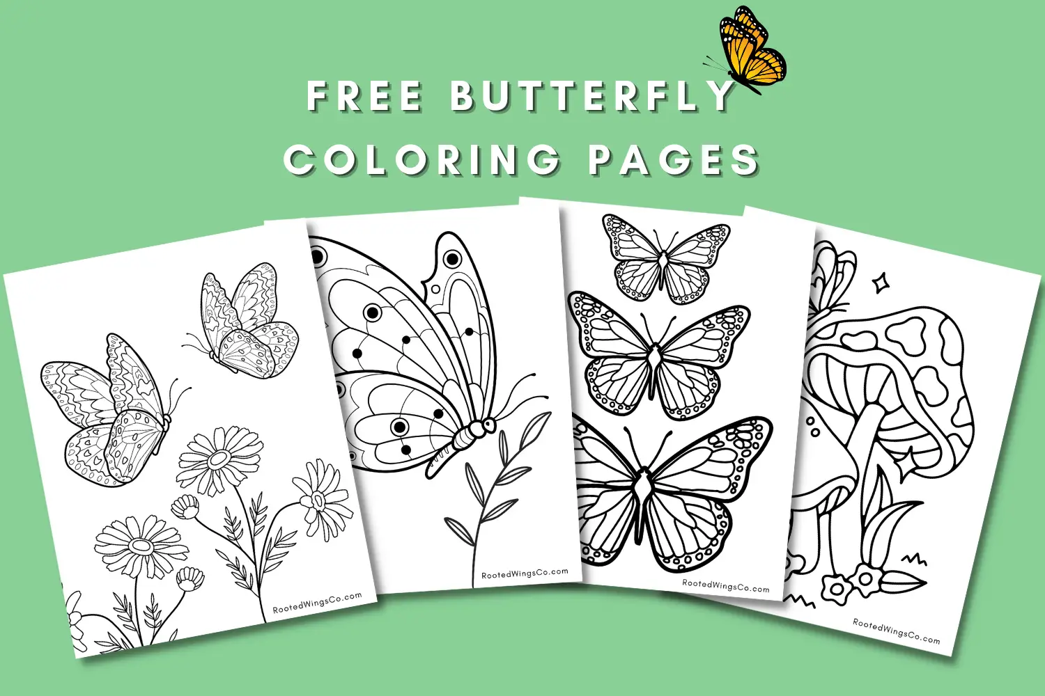 Free butterfly coloring pages