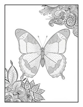 Zen tangle butterflies coloring pages coloring pages for kids and adults