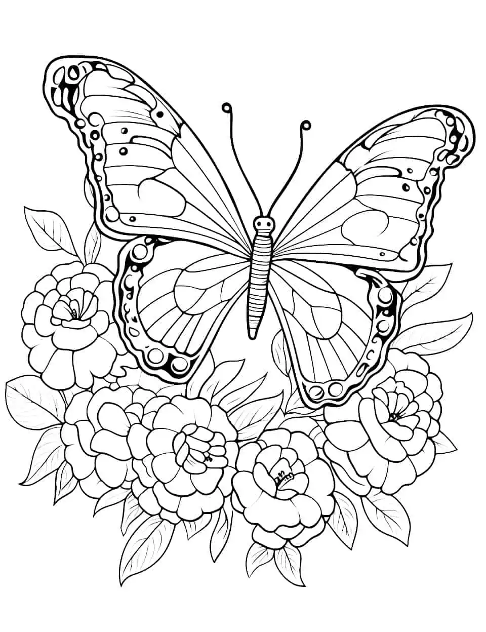 Butterfly coloring pages free printable sheets