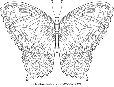 Thousand coloring pages butterfly royalty