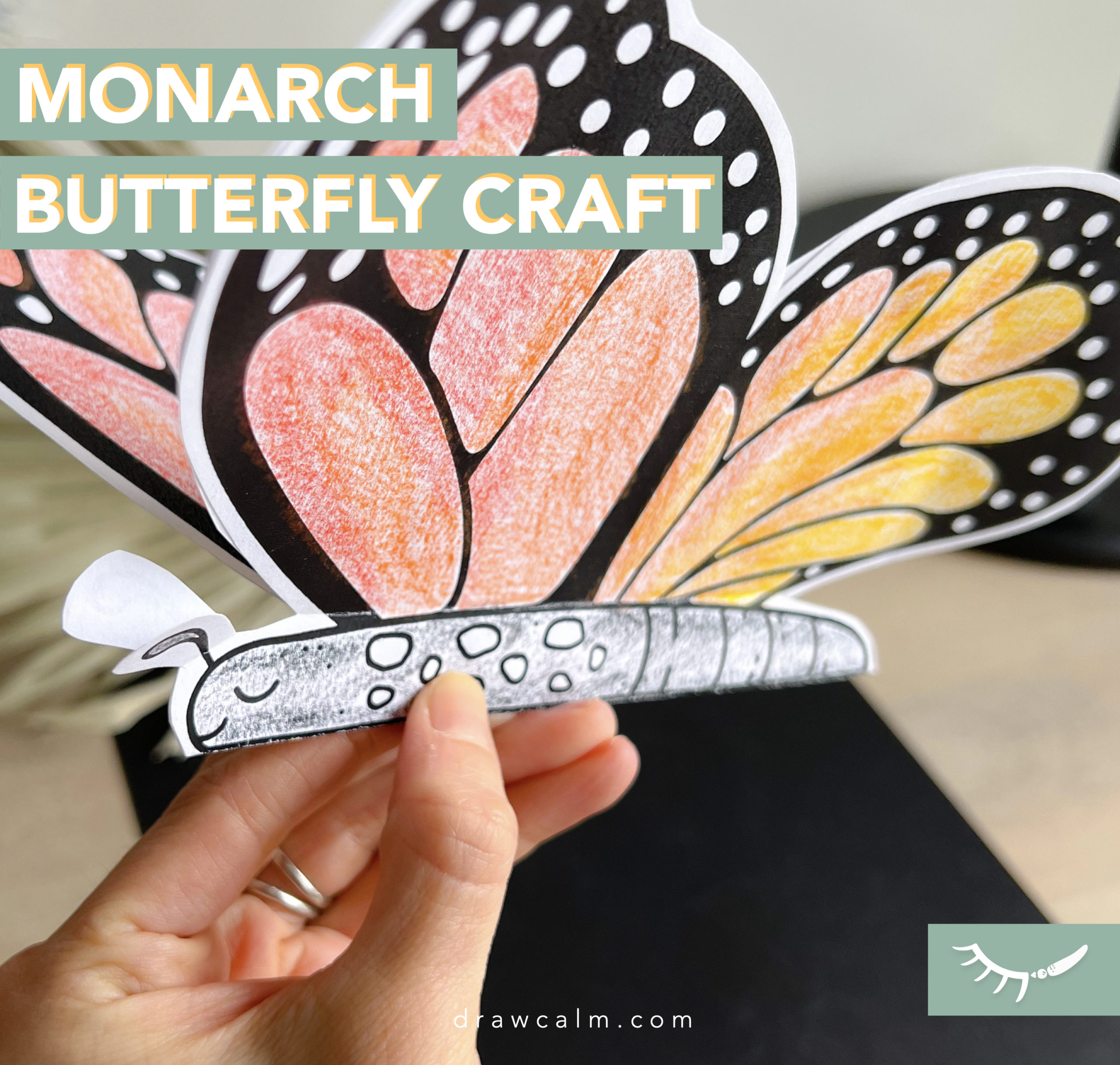 Printable butterfly colouring pages cute paper craft get kids crafting