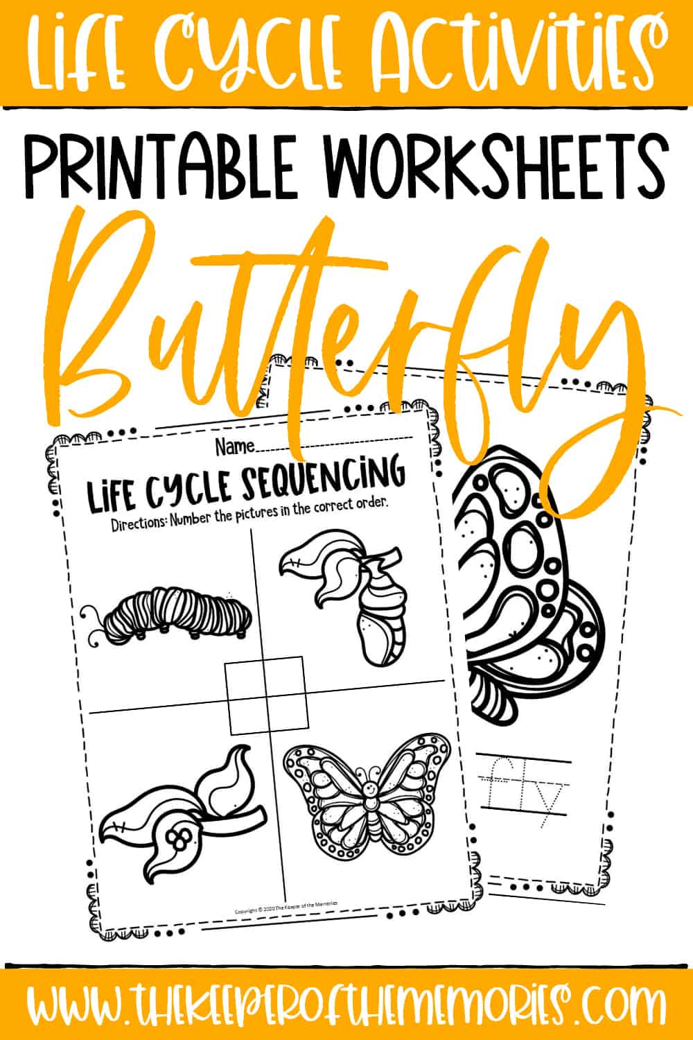 Free printable butterfly life cycle worksheets