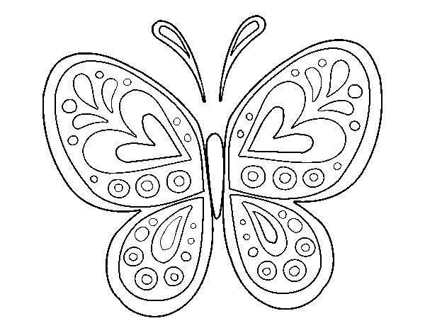 Butterfly mandala coloring page