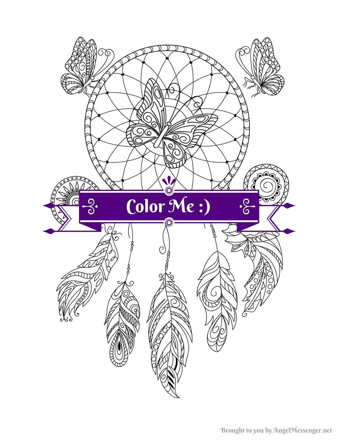 Butterfly mandala coloring page â angel messenger online store â angel messenger