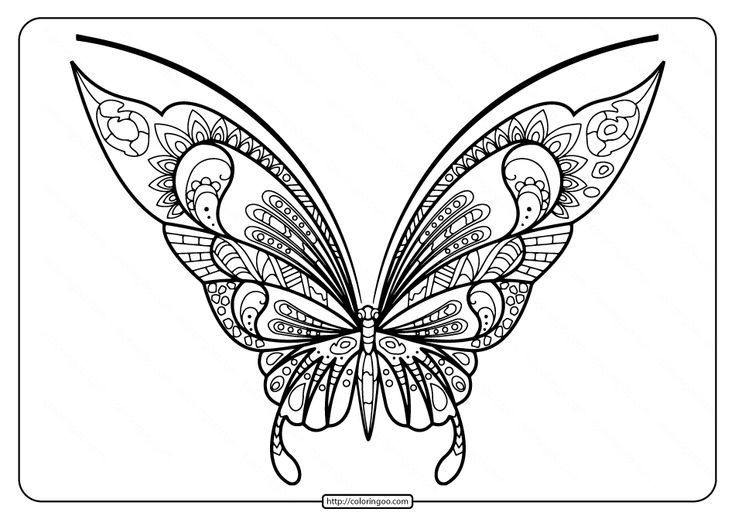 Printable butterfly mandala pdf coloring pages insect coloring pages butterfly coloring page free printable coloring pages