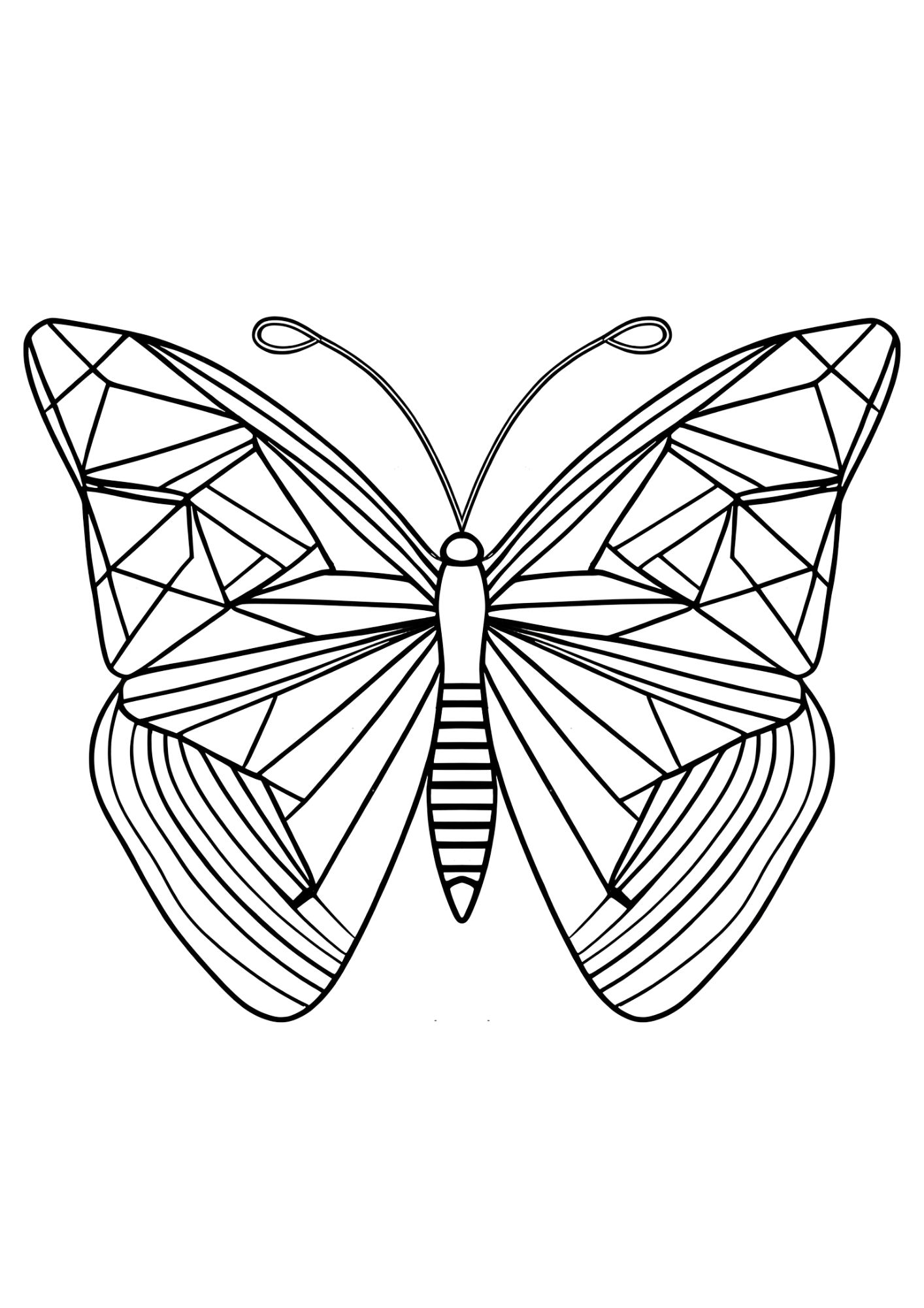 Unique butterfly coloring pages for adults and kids