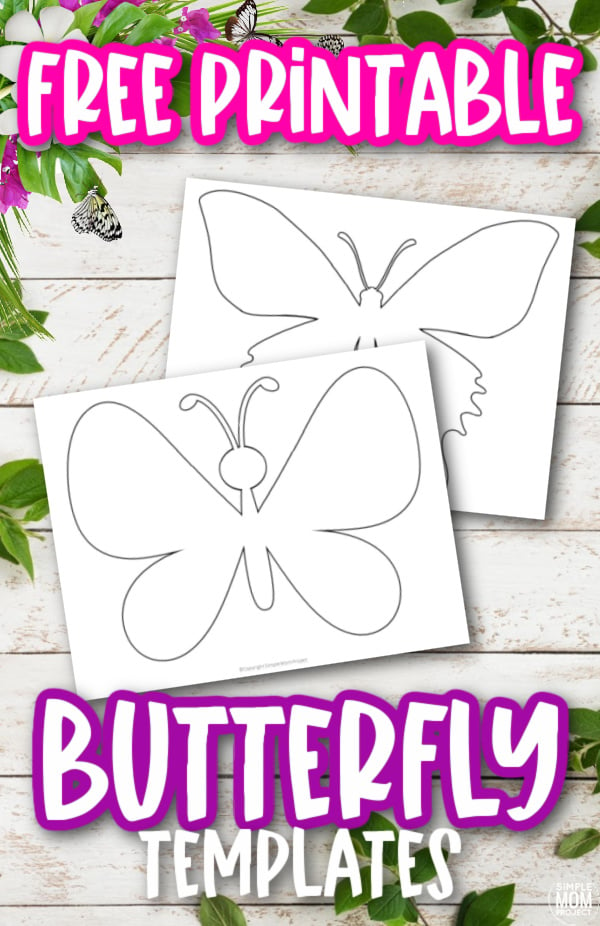 Free printable butterfly templates â simple mom project