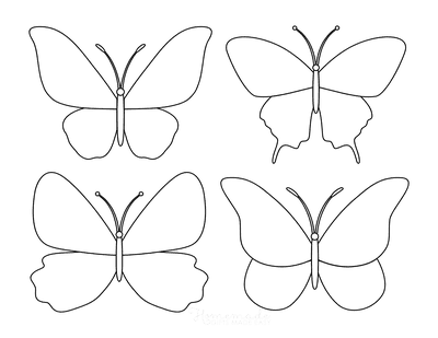 Free printable butterfly templates