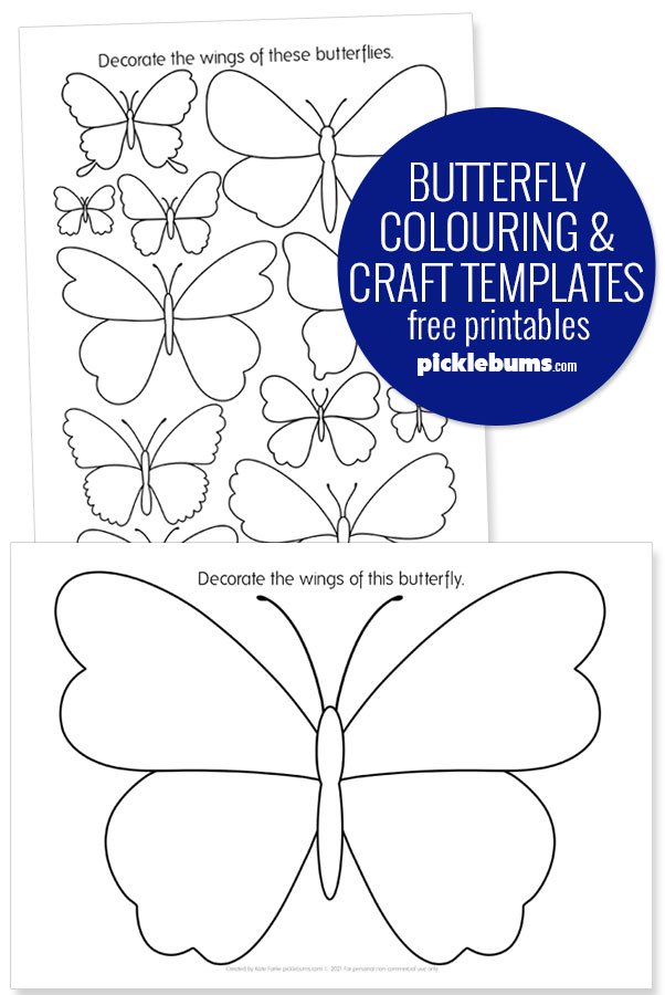 Butterfly colouring pages