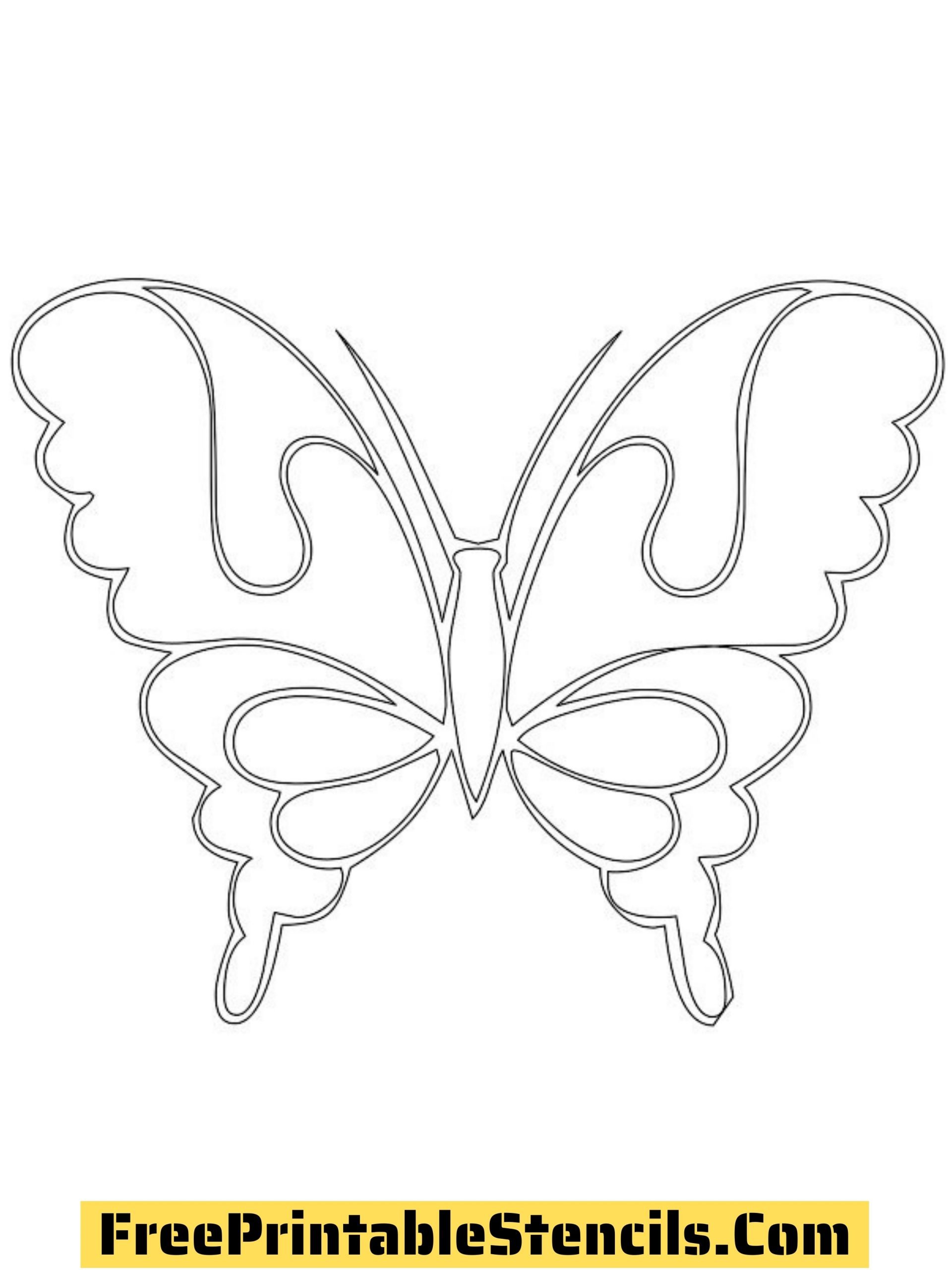 Free printable butterfly stencils silhouettes and templates