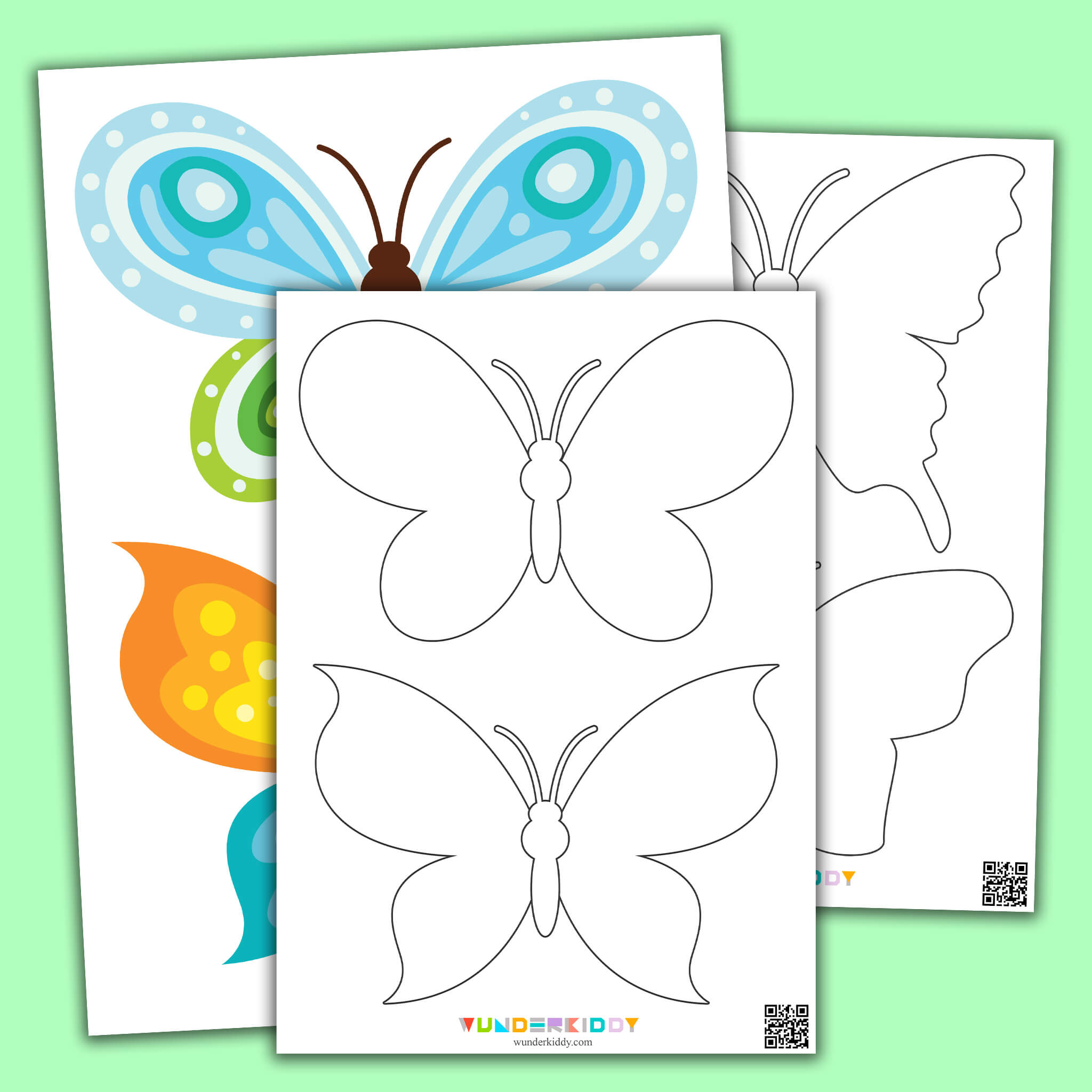 Free printable butterfly templates for preschool craft ideas