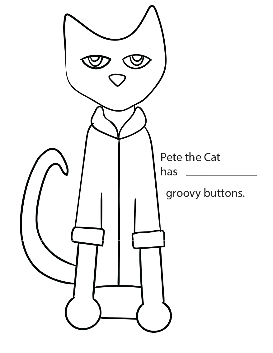 Pete the cat coloring pages printable for free download