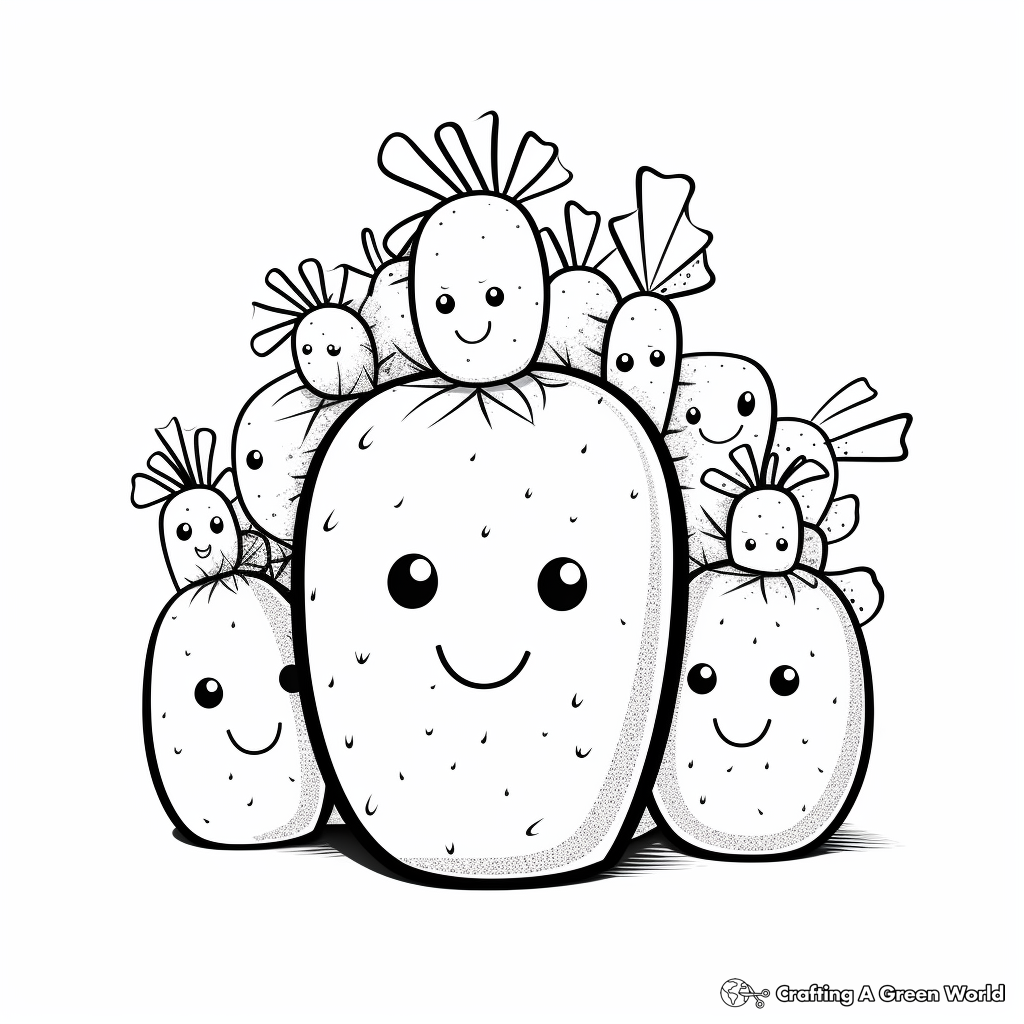 Cactus coloring pages