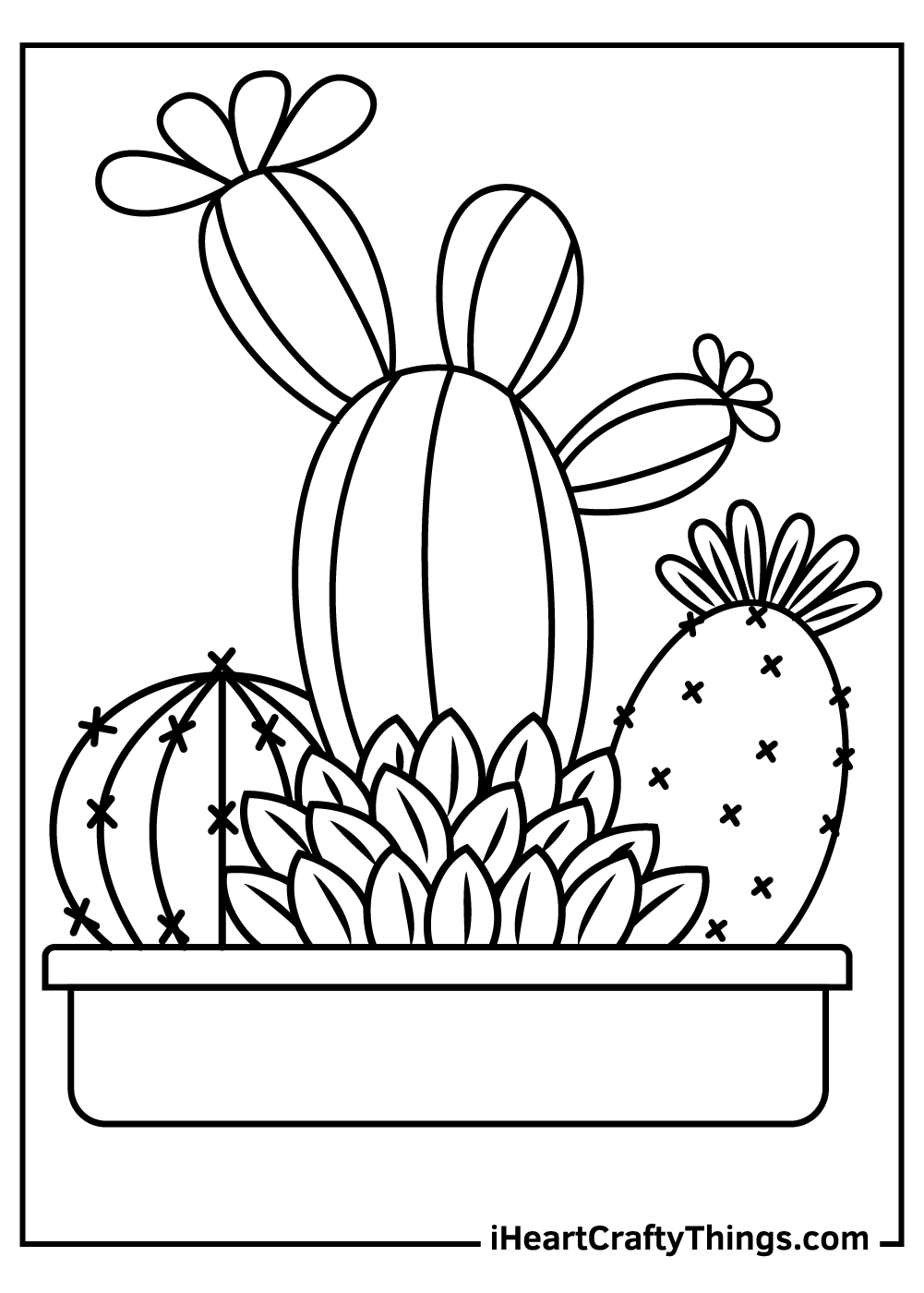 Cactus coloring pages updated