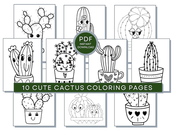 Cactus coloring pages cactus pdf cactus printables cactus coloring sheets cactus coloring pages cactus activity page flowers coloring