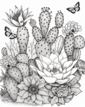 Cactus printable pages