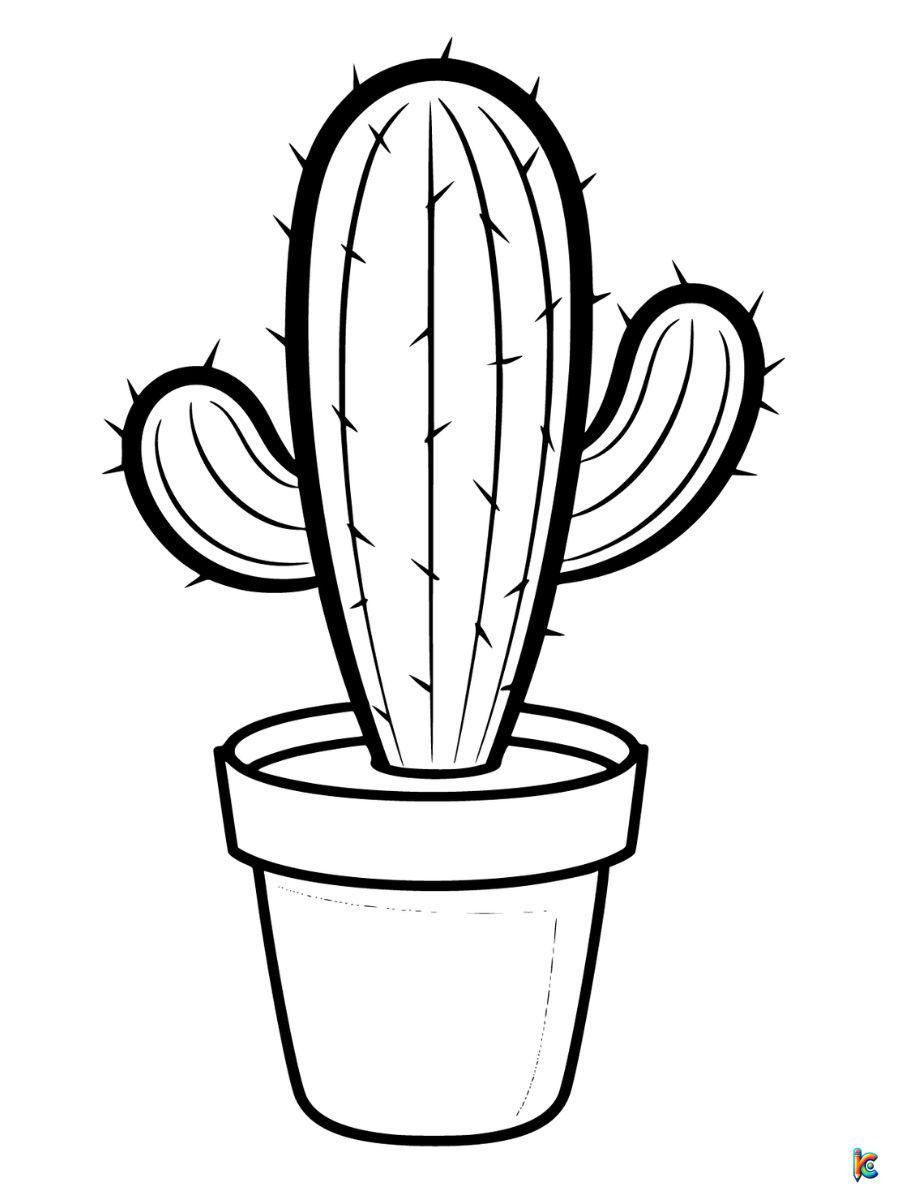 Cactus coloring pages â