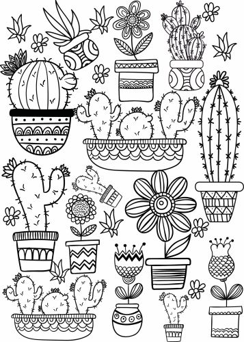 This aint our first rodeo with creating cactus and succulent printable adult coloring pages â easy coloring pages coloring pages to print shape coloring pages