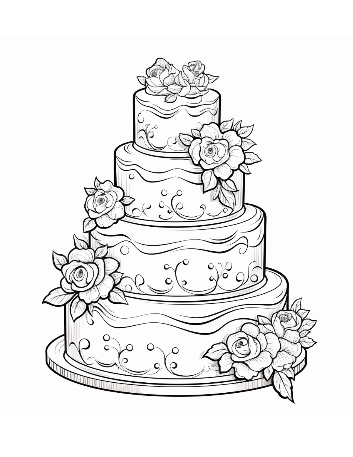 Free printable cake coloring pages for kids and adults skip to my lou