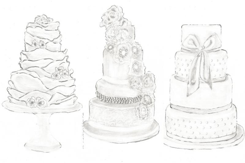 Cake coloring pages