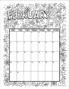 Printable coloring calendar for and woo jr kids activities childrens publishing