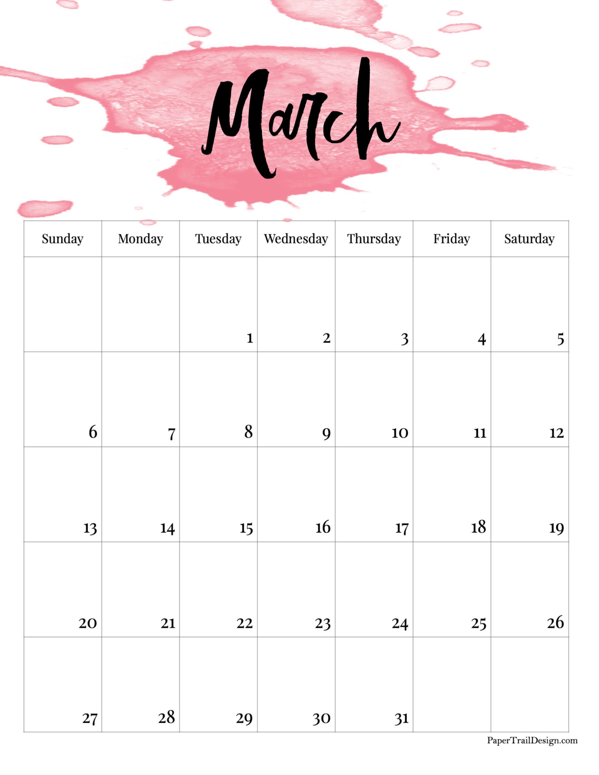 Printable calendar