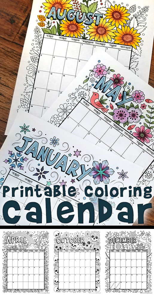 Printable coloring calendar for and woo jr kids activities childrens publishing