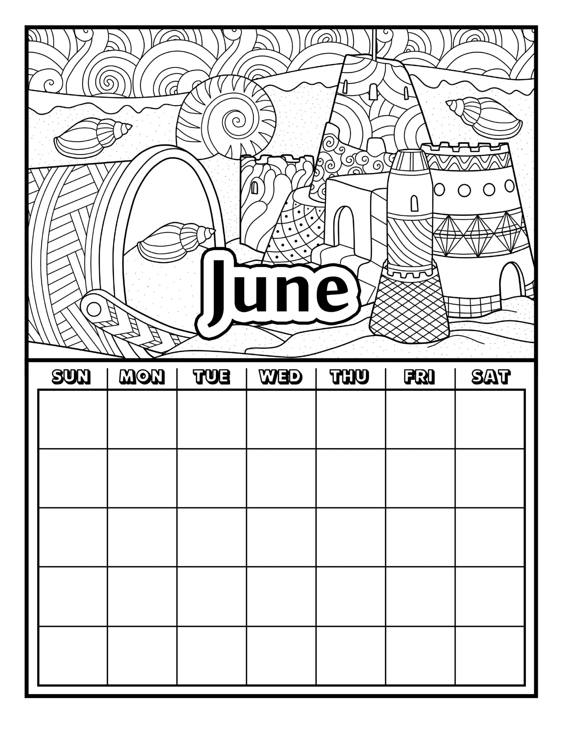 Coloring pages june