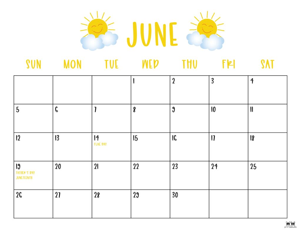 June calendars
