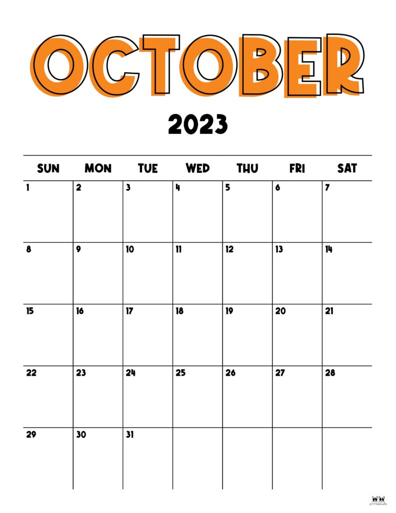 October calendars