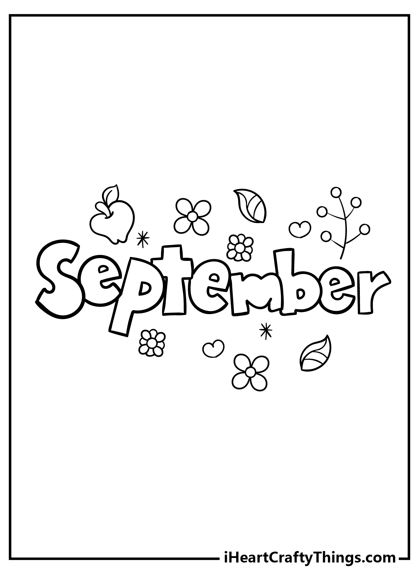 September coloring pages free printables