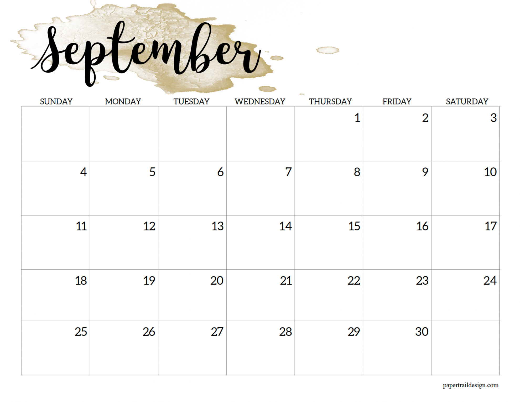 Calendar printable