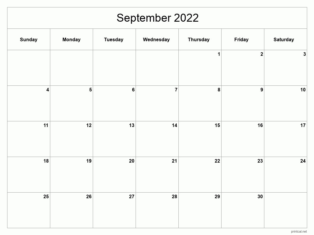 Printable september calendar free printable calendars