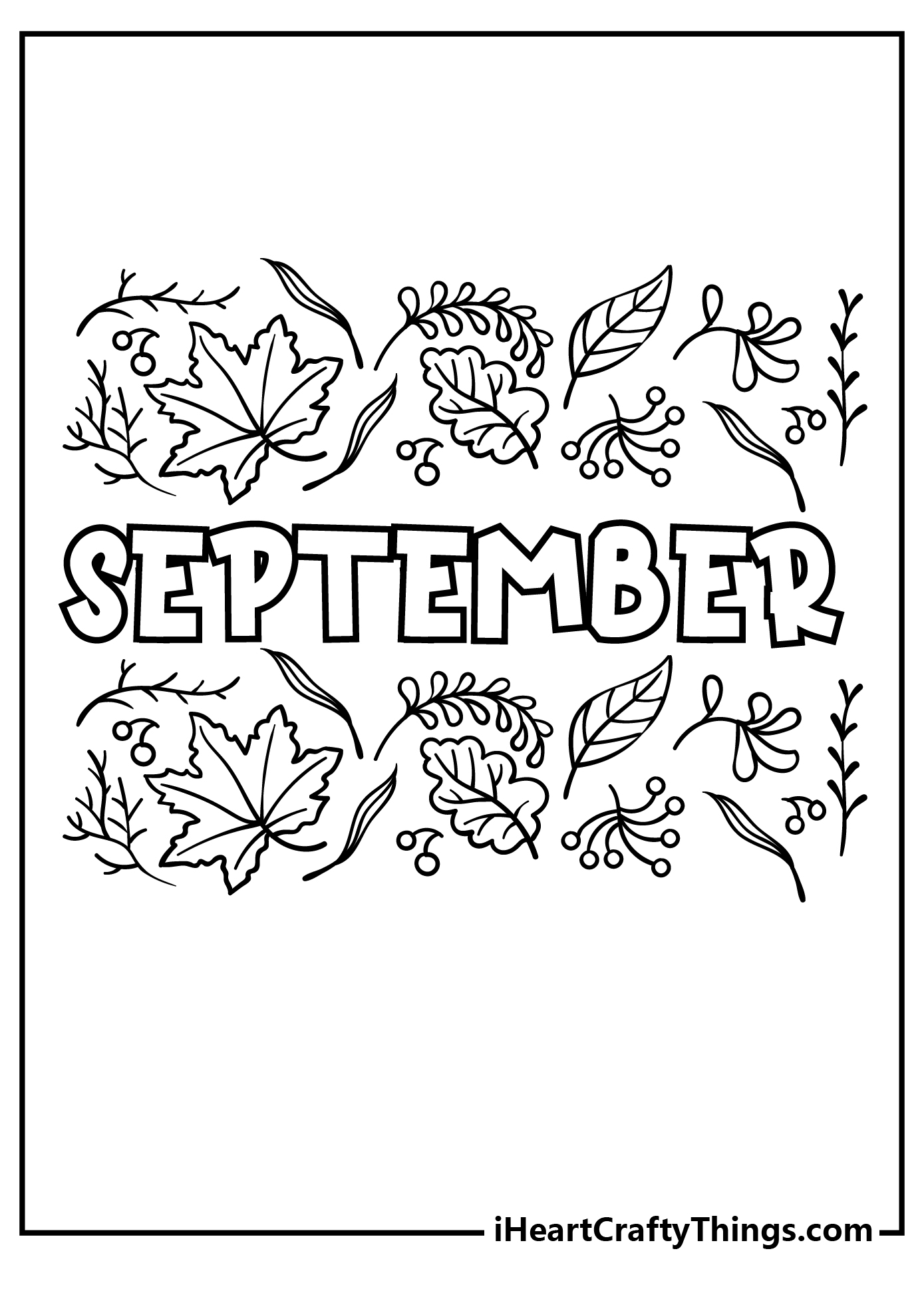 September coloring pages free printables