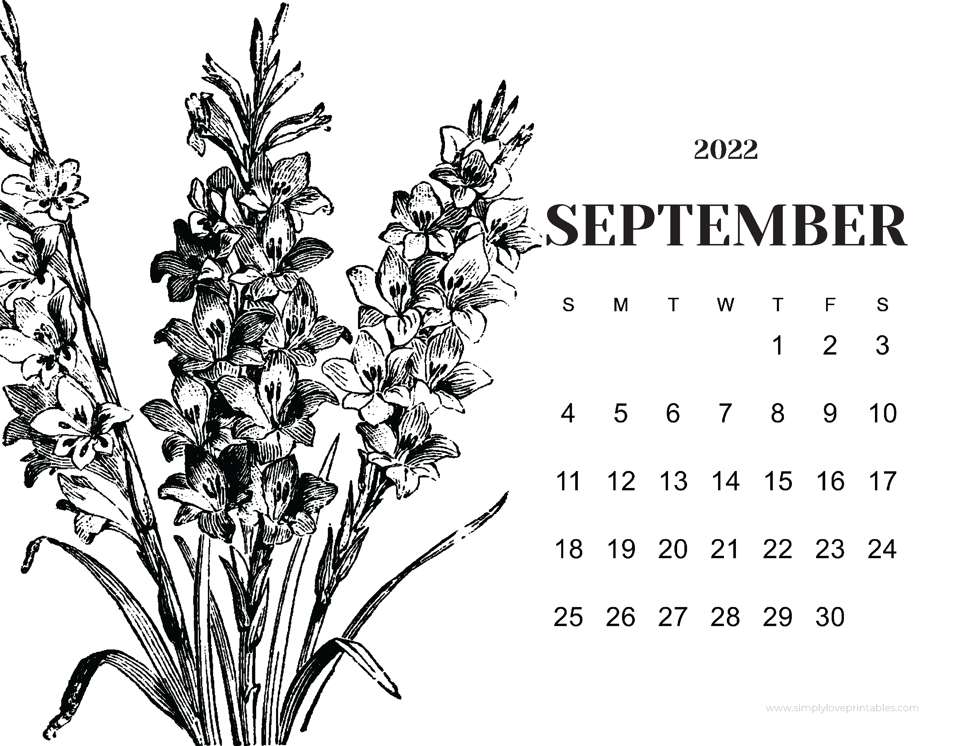 Free september calendar printables simply love printables