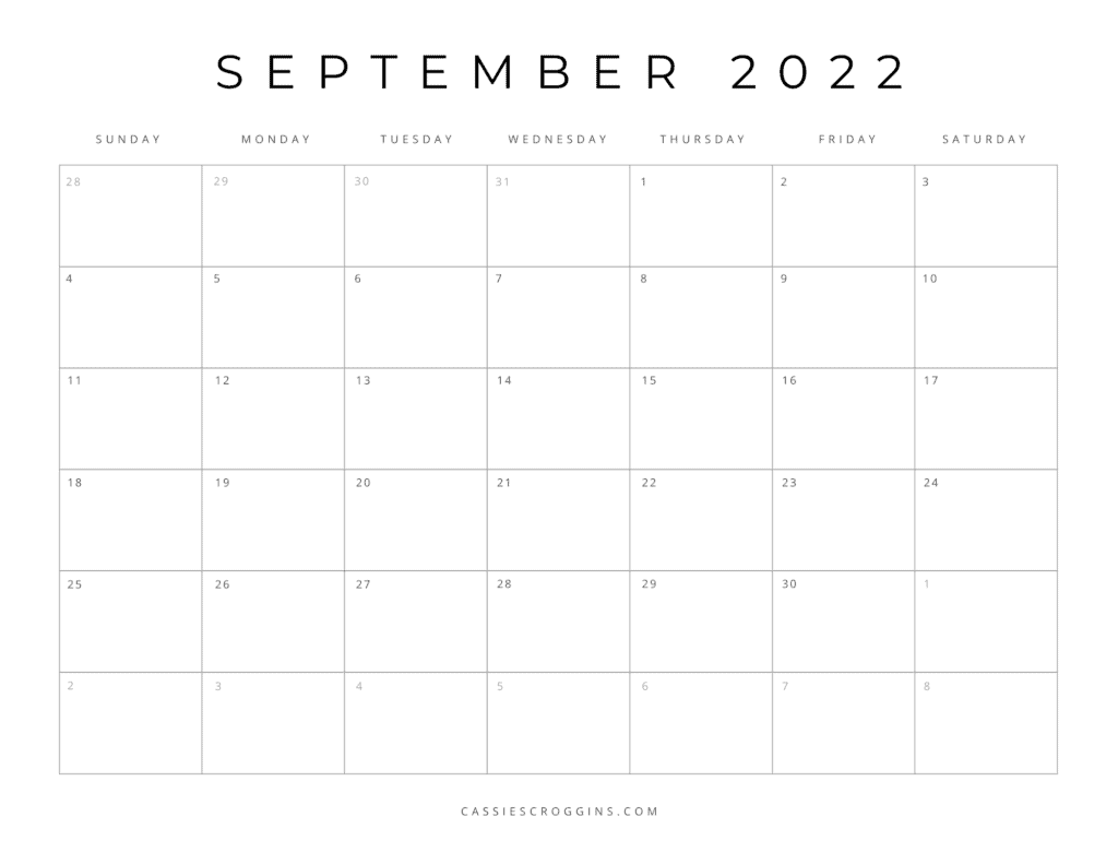 Free printable blank calendar templates all months