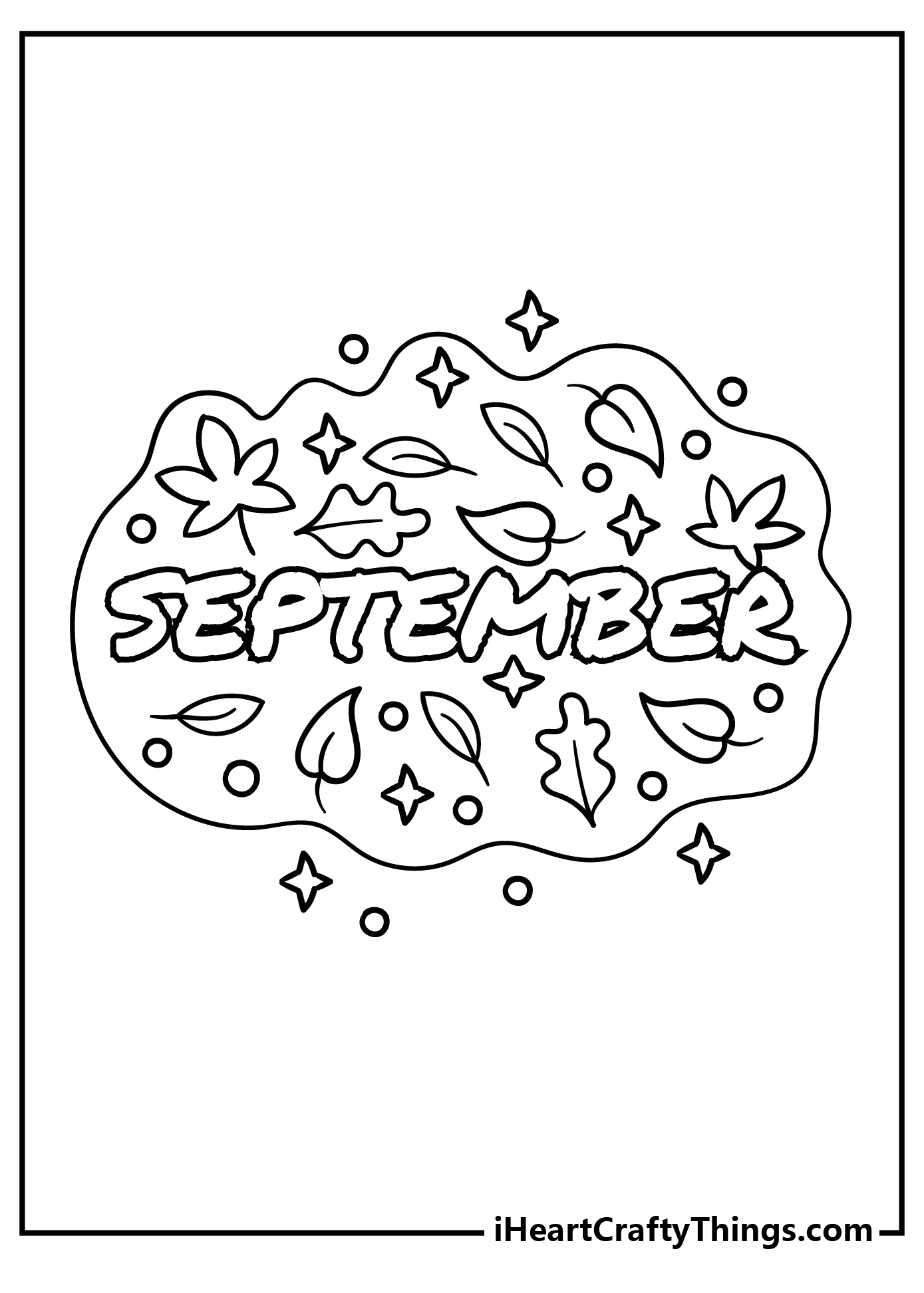 September coloring pages free printables