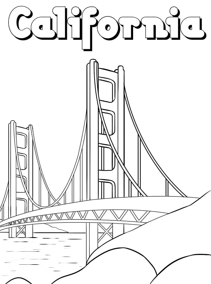 California to print coloring page