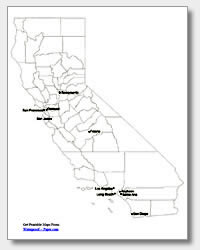 Printable california maps state outline county cities