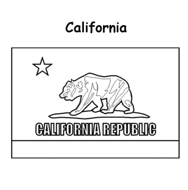 Coloring pages california state flag coloring page