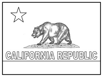 California state flag coloring page by jessicas resources tpt