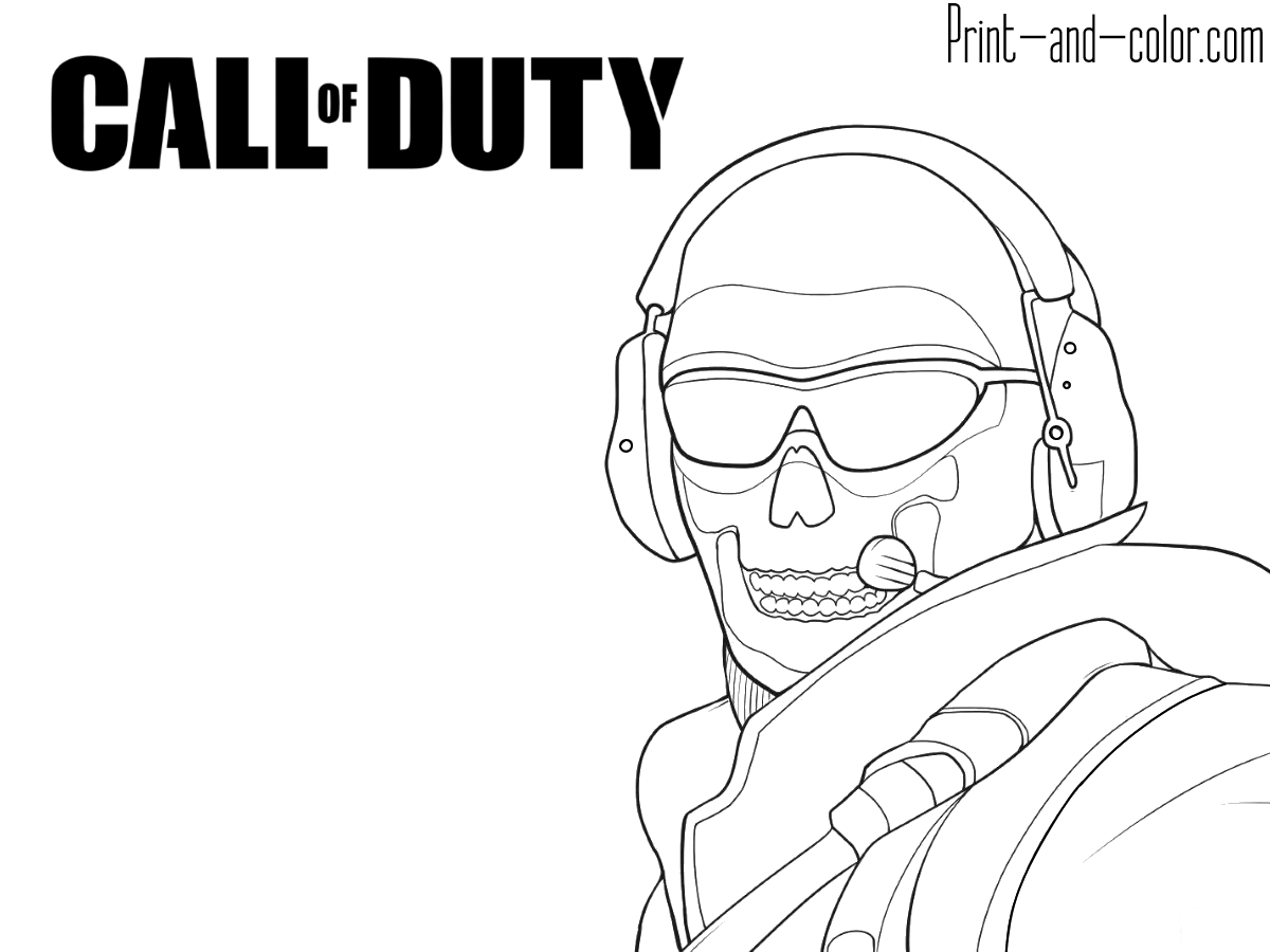 Call of duty coloring pages print and color