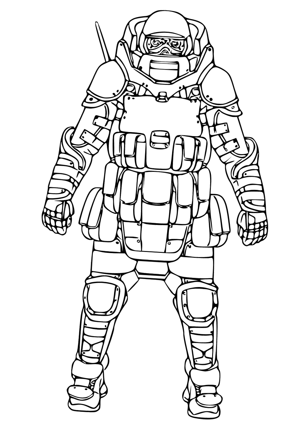 Free printable call of duty equipment coloring page for adults and kids