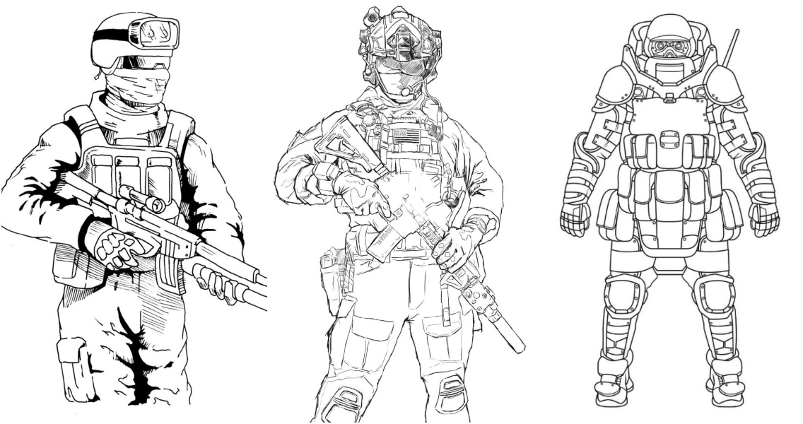 Free call of duty coloring pages for kids and adults