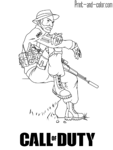 Call of duty coloring pages print and color